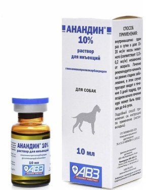Препарат Анандін 10% форма ін'єкцій 10 мл