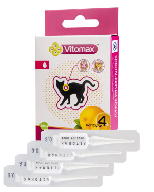 Краплі на холку для котів  Vitomax Eco Вітомакс Єко 1*4шт
