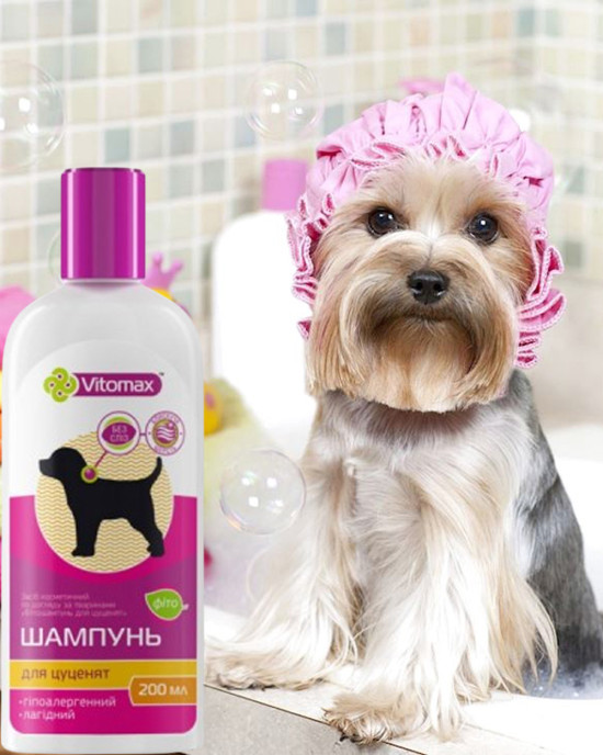 Фітошампунь Vitomax (Вітомакс) для цуценят з антипаразитарним ефектом для вовни і шкіри 200 мл Фітошампунь Vitomax (Вітомакс) для цуценят з антипаразитарним ефектом для вовни і шкіри 200 мл