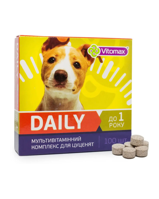 DAILY Мультивітамінний комплекс для цуценят Vitomax (Вітомакс) 100 таб
