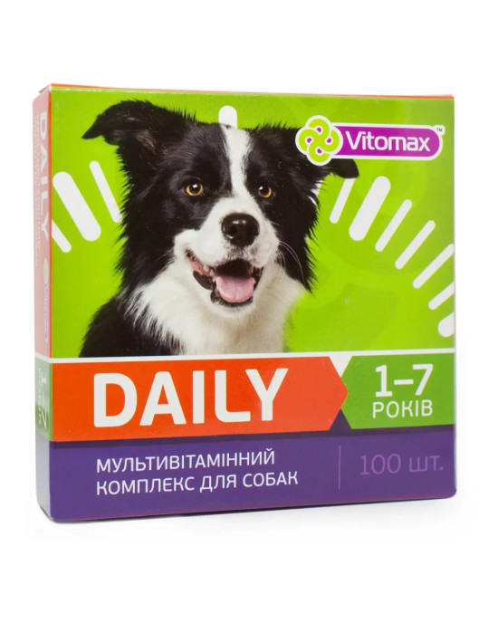 DAILY Мультивітамінний комплекс для собак 1-7 років Vitomax (Вітомакс) 100 таб